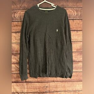 Polo Ralph Lauren Sleepwear Long Sleeve Pajama Shirt Mens Size L  Green/gray